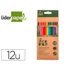 LAPICES DE COLORES LIDERPAPEL ECOUSE CAJA DE 12 UDS COLORES SURTIDOS CON CERTIFICADO FSC LC13 166151