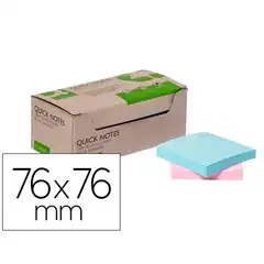 Material BLOC DE NOTAS ADHESIVAS QUITA Y PON Q-CONNECT 76X76 MM COLORES PASTELES KF17324 KF17324 166208