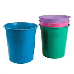 PAPELERA PLASTICO LIDERPAPEL LAVANDA OPACO 13 LITROS 275X285 MM PJ03 166256