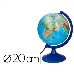 GLOBO TERRAQUEO LIDERPAPEL CON LUZ FISICO Y POLITICO DIAMETRO 20 CM GL03 166371
