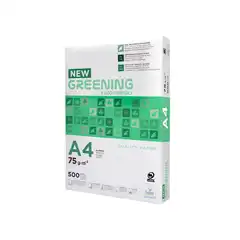 Material PAPEL FOTOCOPIADORA GREENING DIN A4 75 GRAMOS PAQ. DE 500 HJ FT05 166699