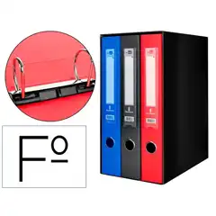 Material MODULO LIDERPAPEL 3 ARCHIVADORES FÂº 2 ANILLAS MIXTAS 40MM COLORES SURTIDOS MD38 168339