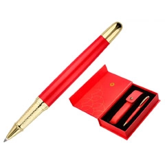 Material BOLIGRAFO Y ESTUCHE BELIUS PASSION DOR ALUMINIO TEXTURA CEPILLADA COLOR ROJO Y DORADO TINTA AZUL CAJA DE DISEÑO LIDERPAPEL BB236 168820