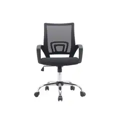 Material SILLA GIRATORIA Q-CONNECT SIENA MALLA BASE METAL REGULABLE EN ALTURA 1000MM ALTO 560MM ANCHO 570MM PROFUNDIDAD NEGRA KF04640 169145