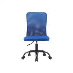 Mobiliario de oficina  SILLA GIRATORIA Q-CONNECT PARMA SIN REPOSABRAZOS MALLA BASE METAL REGULABLE EN ALTURA AZUL KF04645 169150