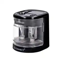 SACAPUNTA Q-CONNECT KF14568 ELECTRICO DE SOBREMESA CABLE USB/4 PILAS AA AFILA CUCHILLA DOS USOS KF14568 169170
