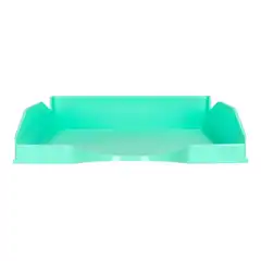 BANDEJA SOBREMESA PLASTICO Q-CONNECT VERDE MENTA OPACO 240X70X340MM KF17159 169173