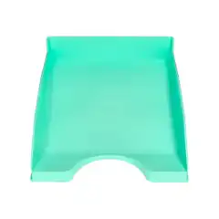 BANDEJA SOBREMESA PLASTICO Q-CONNECT VERDE MENTA OPACO 240X70X340MM KF17159 169173