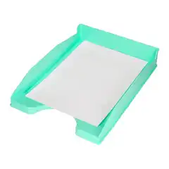 BANDEJA SOBREMESA PLASTICO Q-CONNECT VERDE MENTA OPACO 240X70X340MM KF17159 169173