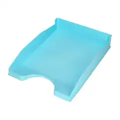 BANDEJA SOBREMESA PLASTICO Q-CONNECT CELESTE OPACO 240X70X340MM KF17160 169174