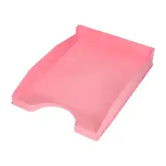 Material BANDEJA SOBREMESA PLASTICO Q-CONNECT ROSA PASTEL OPACO 240X70X340MM KF17161 169175