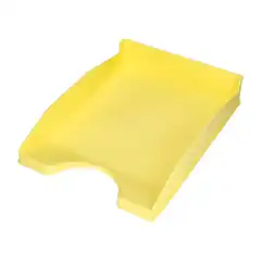 Material BANDEJA SOBREMESA PLASTICO Q-CONNECT AMARILLO PASTEL OPACO 240X70X340MM KF17162 169176