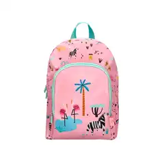 MOCHILA ESCOLAR LIDERPAPEL MULTIBOLSILLO INFANTIL SAFARI ROSA CEBRA ME37 169401
