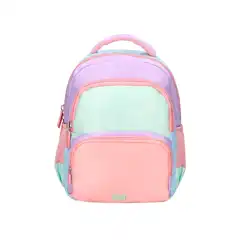 MOCHILA ESCOLAR LIDERPAPEL MULTIBOLSILLO INFANTIL AZUL ROSA MORADO 350X110X270 MM ME44 169408