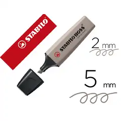 MARCADOR STABILO BOSS FLUORESCENTE NATURE COLORS GRIS CALIDO (70/193) 169636