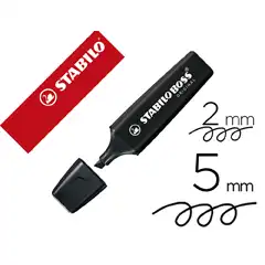 MARCADOR STABILO BOSS FLUORESCENTE NATURE COLORS NEGRO (70/46) 169637