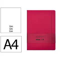 Material CUADERNO CON GOMILLA ANTARTIK NOTES TAPA DURA A4 HOJAS LISAS BURDEOS 100 HOJAS 80 GR FSC TW49 170016