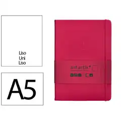 Material CUADERNO CON GOMILLA ANTARTIK NOTES TAPA DURA A5 HOJAS LISAS BURDEOS 100 HOJAS 80 GR FSC TW53 170020