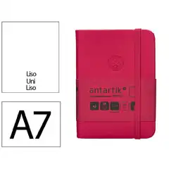 Material CUADERNO CON GOMILLA ANTARTIK NOTES TAPA DURA A7 HOJAS LISAS BURDEOS 80 HOJAS 80 GR FSC TW60 170027