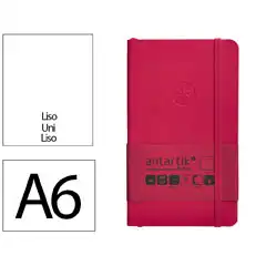 Material CUADERNO CON GOMILLA ANTARTIK NOTES TAPA BLANDA A6 HOJAS LISAS BURDEOS 100 HOJAS 80 GR FSC TX78 170144