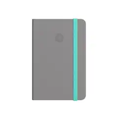 Material CUADERNO CON GOMILLA ANTARTIK NOTES TAPA BLANDA A5 HOJAS CUADRICULA GRIS Y TURQUESA 80 HOJAS 80 GR FSC TY13 170178