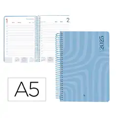 AGENDA ESPIRAL LIDERPAPEL SYROS 15X21CM DP 60GR CATALAN 170425