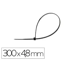 Material BRIDA Q-CONNECT COLOR NEGRO 300X4,8 MM BOLSA DE 100UDS KF17188 170696