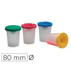 BOTE FAIBO MEZCLADOR DE PINTURAS INDERRAMABLE CON TAPA COLORES ALTO 95 MM DIAMETRO 80 MM 767T 170847