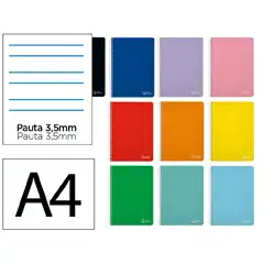 CUADERNO ESPIRAL LIDERPAPEL A4 WITTY TAPA DURA 80H 75GR PAUTA 3,5MM CON MARGEN BF42 09915 171922