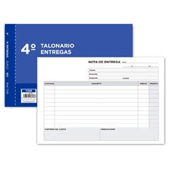 TALONARIO NOTAS DE ENTREGA DUPLICADO 50 JUEGOS 14,4X21 MODELO 229 LIDERPAPEL (18179)
