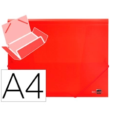 CARPETA LIDERPAPEL GOMAS SOLAPAS 34960 PP DIN A4 ROJO TRANSLUCIDO CG68 19993