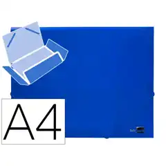 CARPETA LIDERPAPEL GOMAS SOLAPAS 34962 PP DIN A4 AZUL TRANSLUCIDO CG69 19994