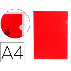CARPETA LIDERPAPEL DOSSIER UÑERO 44000 PP DIN A4 ROJA 20 HJ BL08 20065