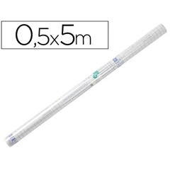 ROLLO PLASTICO ADHESIVO LIDERPAPEL 0.50X5 MT 50 MC FORRALIBROS REMOVIBLE AD07 20286