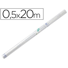 ROLLO PLASTICO ADHESIVO LIDERPAPEL 0.50X20 MT 80 MC REMOVIBLE AD05 20287