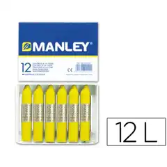 Material CERAS MANLEY UNICOLOR AMARILLO LIMON CAJA DE 12 N.2 22267