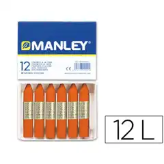 Material CERAS MANLEY UNICOLOR NARANJA CAJA DE 12 N.6 MNC04497 22270 31871