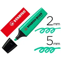 MARCADOR STABILO BOSS FLUORESCENTE VERDE MEDIO TURQUESA (70/51) 22766