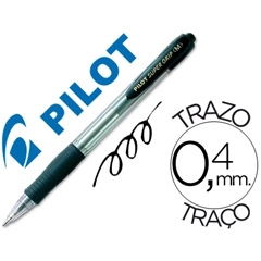 Material BOLIGRAFO PILOT SUPERGRIP RETRACTIL 0.4 MM. NEGRO (NSGN) 23163