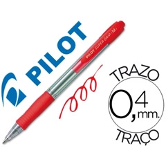 Material BOLIGRAFO PILOT SUPERGRIP RETRACTIL 0.4 MM. ROJO (NSGR) 23164
