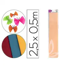 PAPEL CRESPON LIDERPAPEL 50 CM X 2.5M 34G/M2 SALMON CP06 24269