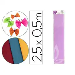 PAPEL CRESPON LIDERPAPEL 50 CM X 2.5M 34G/M2 LILA CP08 24271