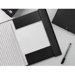 CAJA DE PROYECTOS Fº LOMO 9 NEGRO CARTON FORRADO LIDERPAPEL 25293