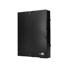 CAJA DE PROYECTOS Fº LOMO 9 NEGRO CARTON FORRADO LIDERPAPEL 25293