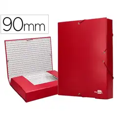 CARPETA PROYECTOS LIDERPAPEL Fº LOMO 90MM CARTON FORRADO ROJA PY94 25295