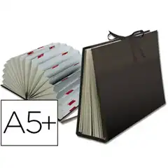 CARPETA FUELLE LIDERPAPEL CUARTO CARTON FORRADO NEGRA FU04 25589