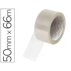 PRECINTO CINTA ADHESIVA Q-CONNECT PP TRANSPARENTE 66 MT X 50 MM P/ EMBALAJE KF01791 25934