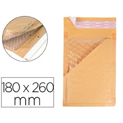 Material BOLSAS ACOLCHADAS BURBUJAS KRAFT AUTOAD. 180x260 MM Nº 14 KF15013 26013