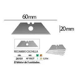 REPUESTO DE CUTER UNIVERSAL KF-10633 COD 25827 (26101)