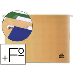 CARPETA COLGANTE LIDERPAPEL Fº PROLONGADO KRAFT SF03 26907